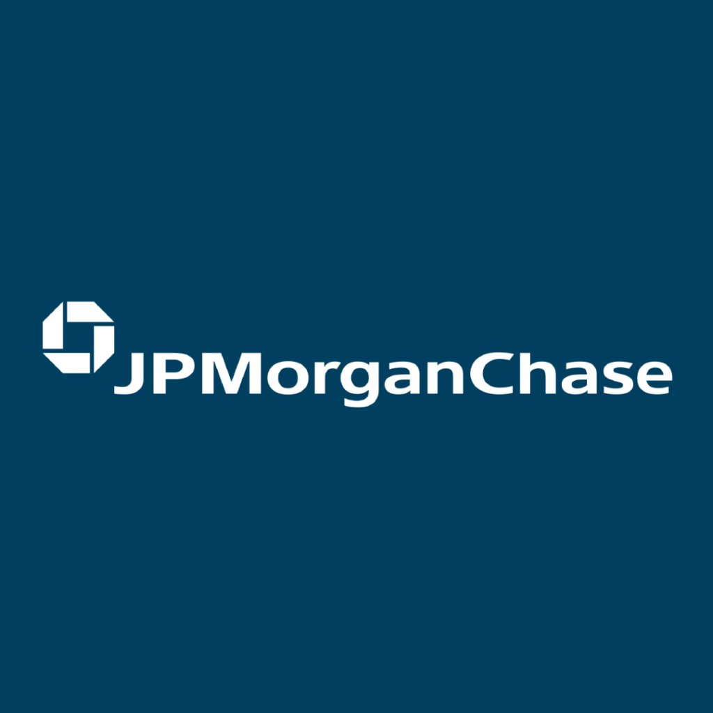 JPMorgan Chase logo on blue background