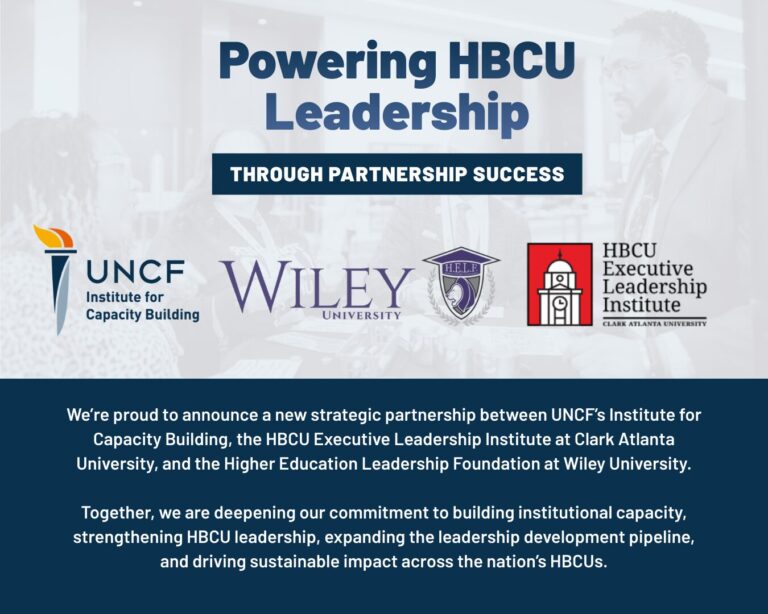 UNCF Expands Strategic Partnerships to Strengthen HBCU Leadership Stability and Executive Preparedness